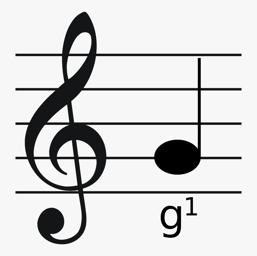 Treble Clef With Note - Treble Clef, Transparent Clipart