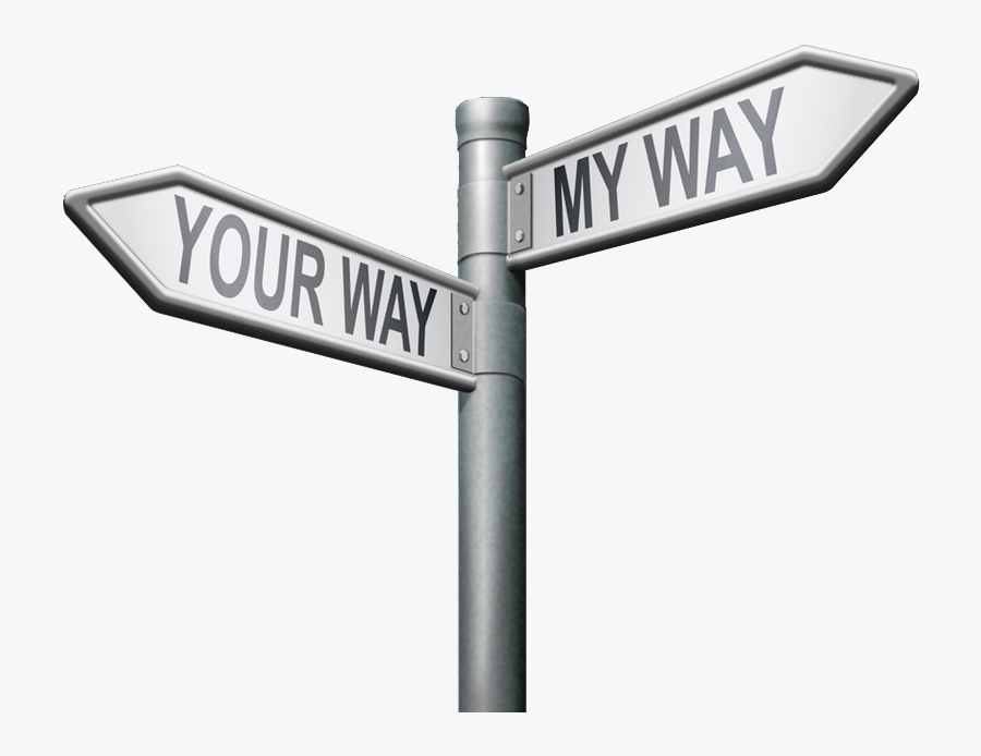 Signpost My Way Your Way - Transparent Background Street Signs Png, Transparent Clipart