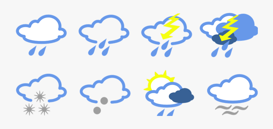 Weather Forecast Symbols Clear, Transparent Clipart