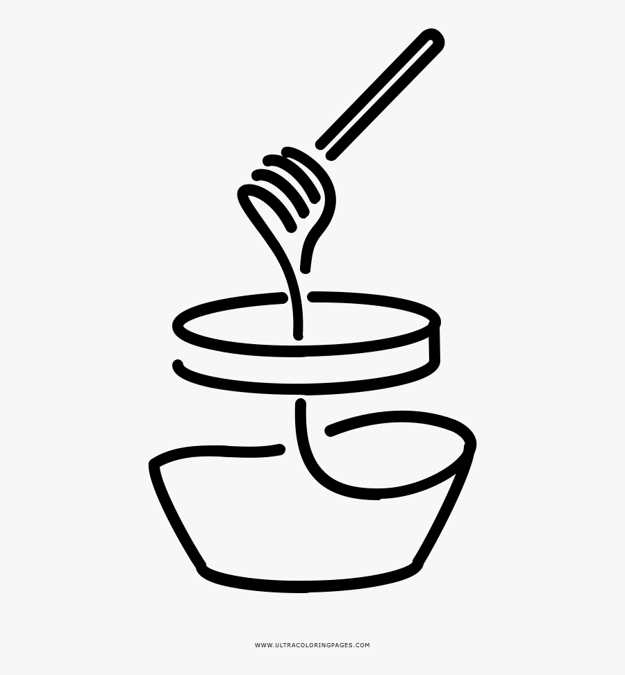 Download Honey Jar Coloring Page Colouring Page Honey Pot Free Transparent Clipart Clipartkey