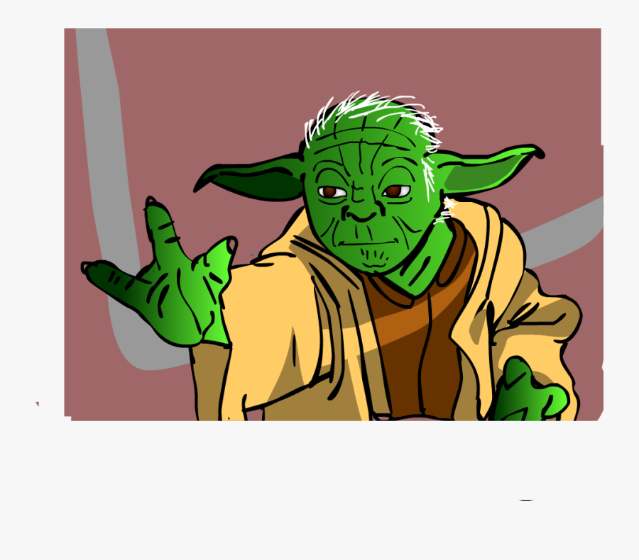 Yoda Using The Force - Cartoon, Transparent Clipart
