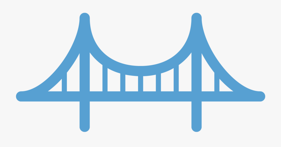 Bridge Icon Blue, Transparent Clipart