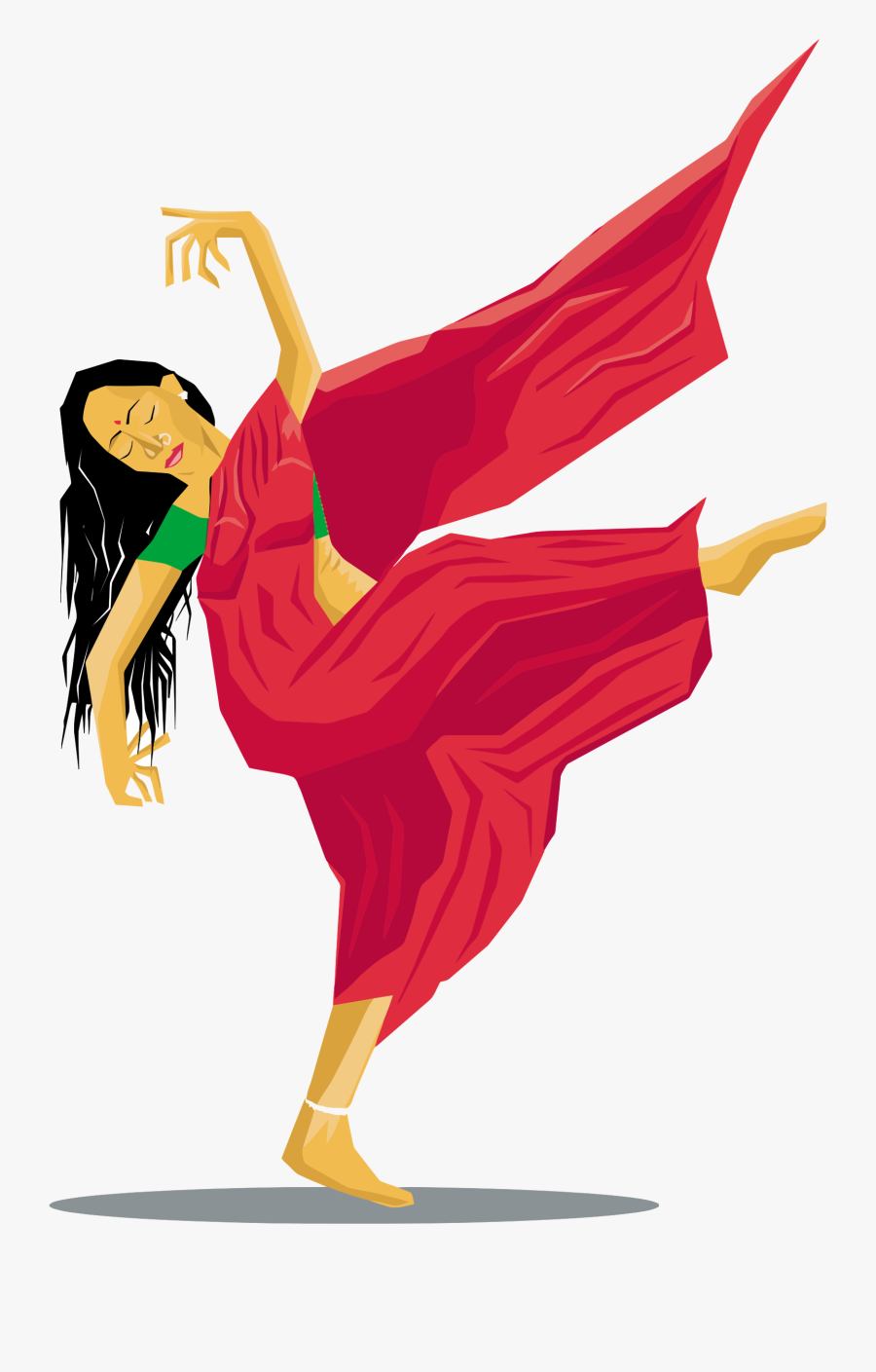 Performing Arts,art,modern Dance - Lady Dancing, Transparent Clipart