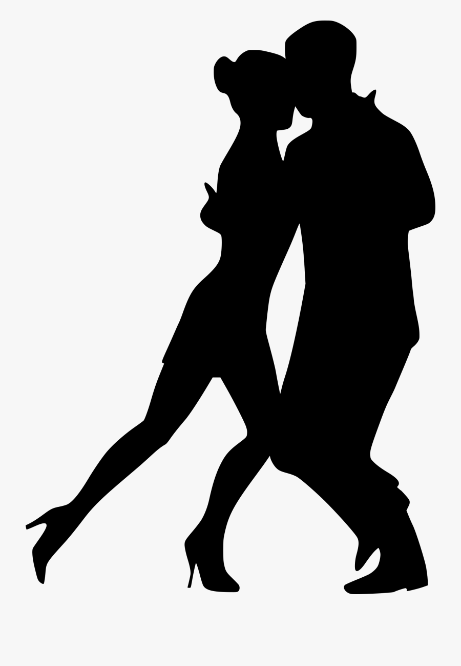 Dancing Clipart Transparent - Dance Couple Silhouette Png, Transparent Clipart