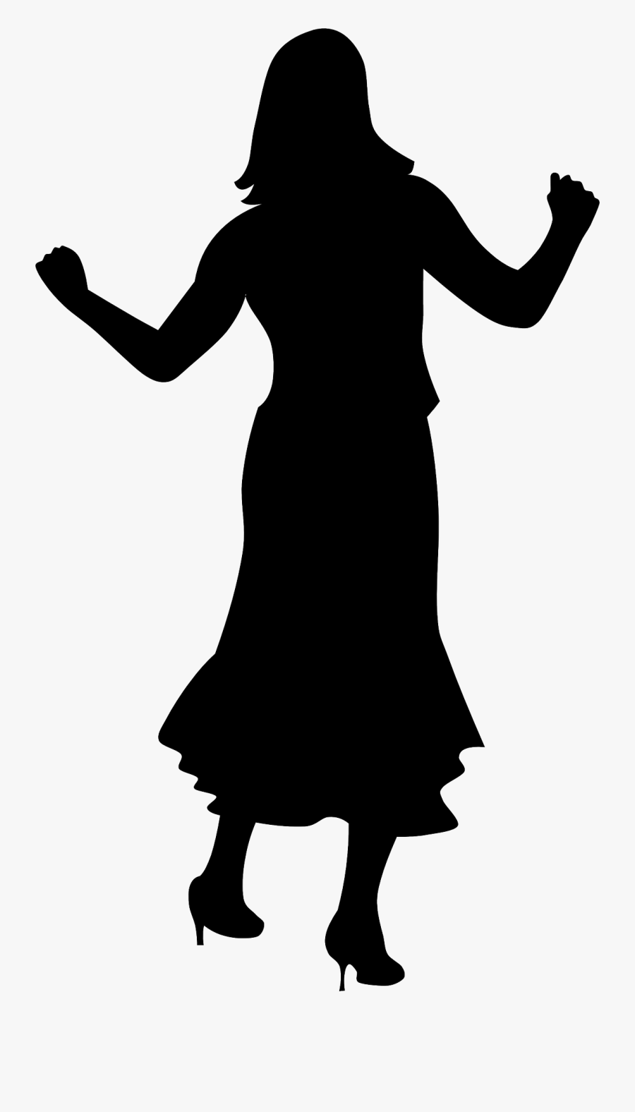 Girl Dancing Silhouette - Dance Clipart Vector Png, Transparent Clipart