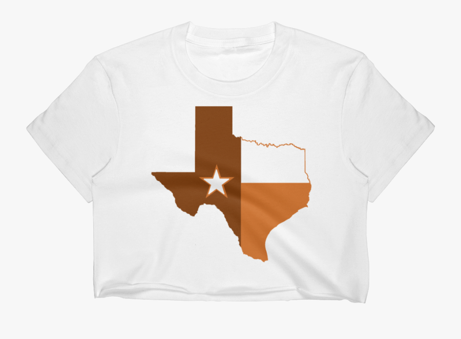 Austin State Of Texas Flag Women"s Crop Top - Texas State With Flag Inside, Transparent Clipart