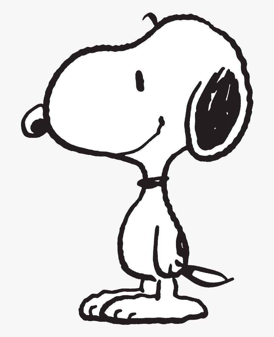 Black And White Snoopy Outline, Transparent Clipart