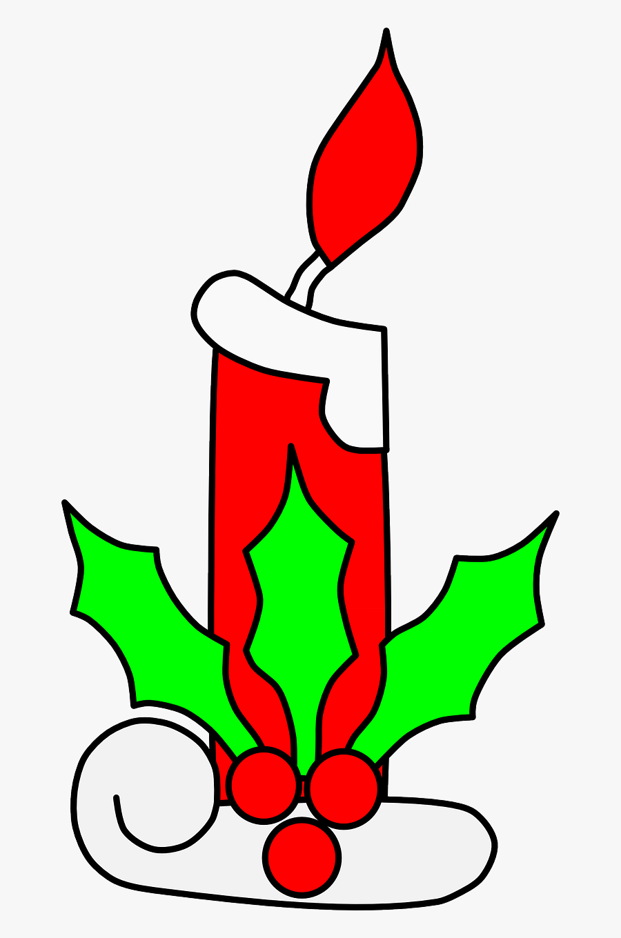 Candle Christmas Light Leaves Png Image - Cartoon Images Of Christmas Candles, Transparent Clipart