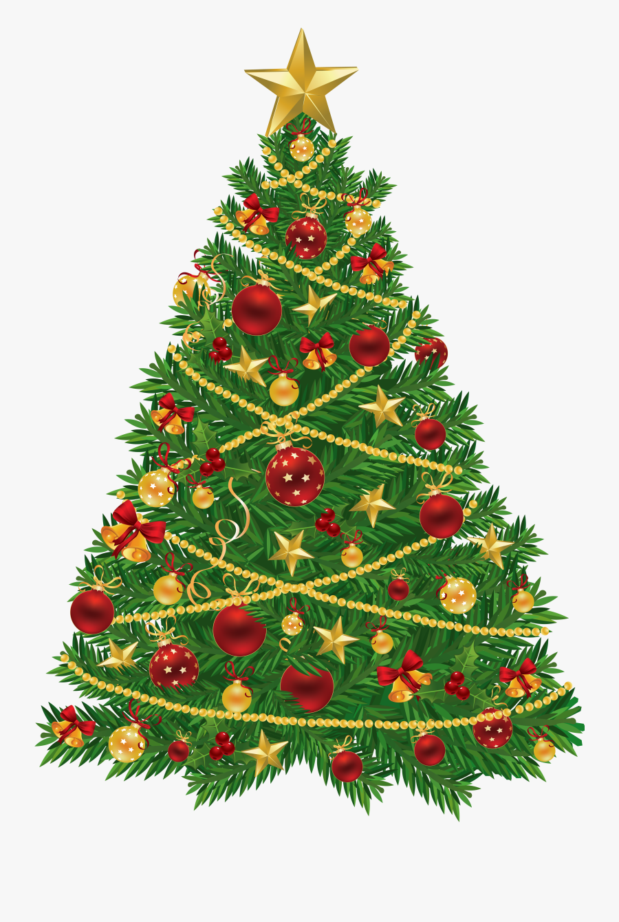 Lights Clipart Red Green - Christmas Tree And Present, Transparent Clipart
