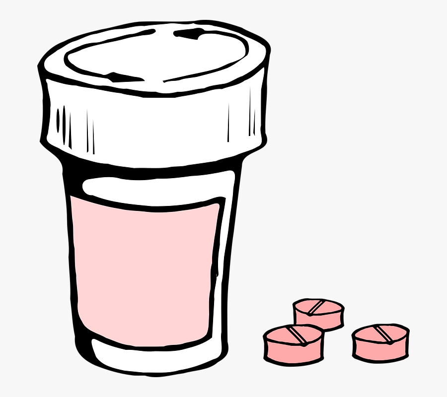 Pill Bottle Clipart Black And White, Transparent Clipart