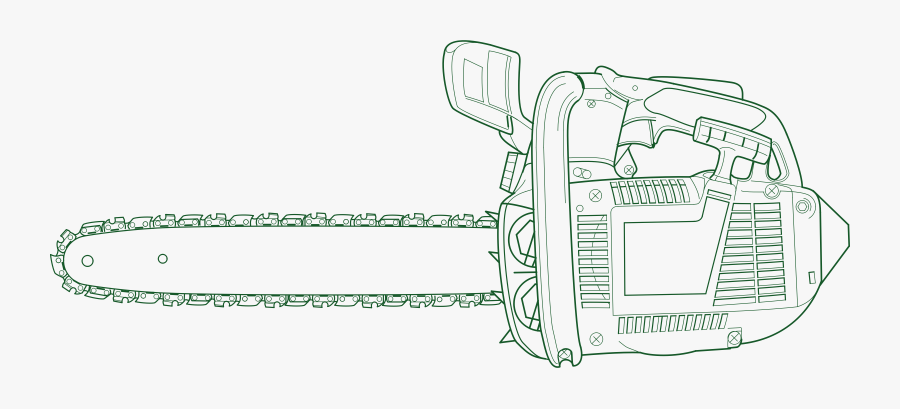 Chain Big Image Png - Chain Saw Line Art, Transparent Clipart