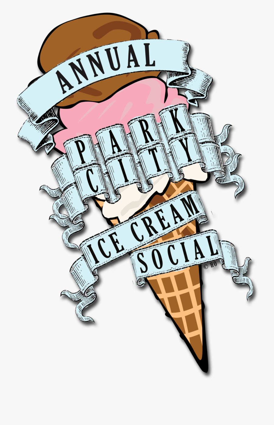 Park City Annual Ice Cream Social - Ice Cream Cone Clip Art, Transparent Clipart