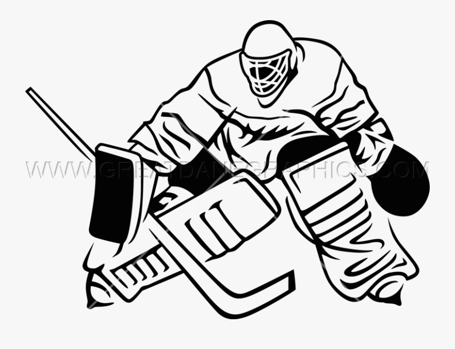 Hockey Clipart Sketch - Hockey Goalie Black And White Clipart , Free ...