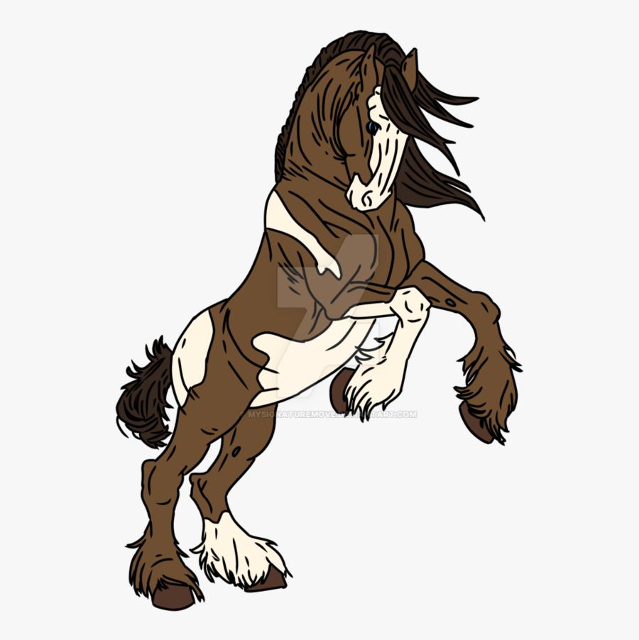 Transparent Cute Horse Clipart - Clydesdale Horse Rearing, Transparent Clipart