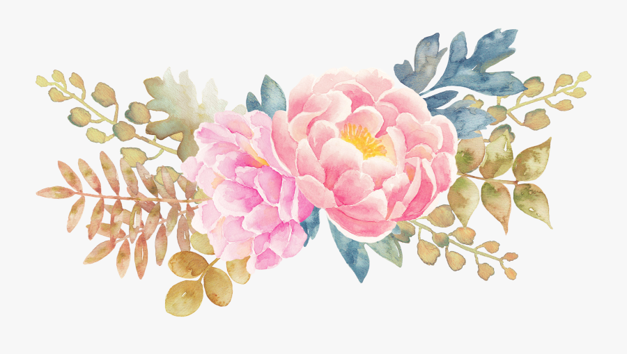 Peony Flower Watercolor Painting , Transparent Cartoons - Transparent Pink Flowers Png Watercolor, Transparent Clipart