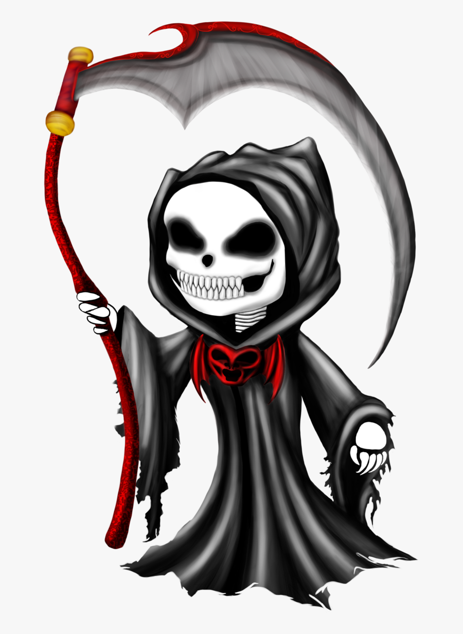 Chibi Grim Reaper By Tarasf-d6bkvkq - Santa Muerte Png, Transparent Clipart