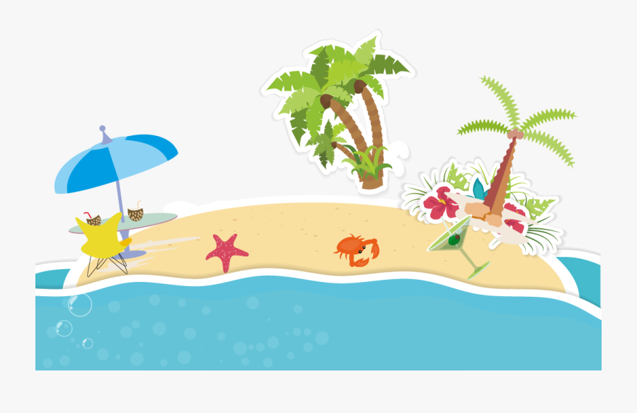 Cartoon Clip Art - Summer Beach Clipart Png, Transparent Clipart