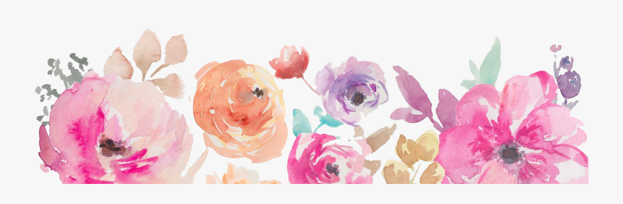 Watercolor Flowers Png Hd - Watercolor Flower Border Png, Transparent Clipart