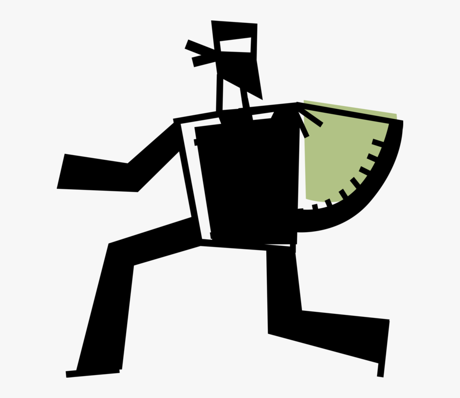 Thief Commits Crime And Dashes Off, Transparent Clipart