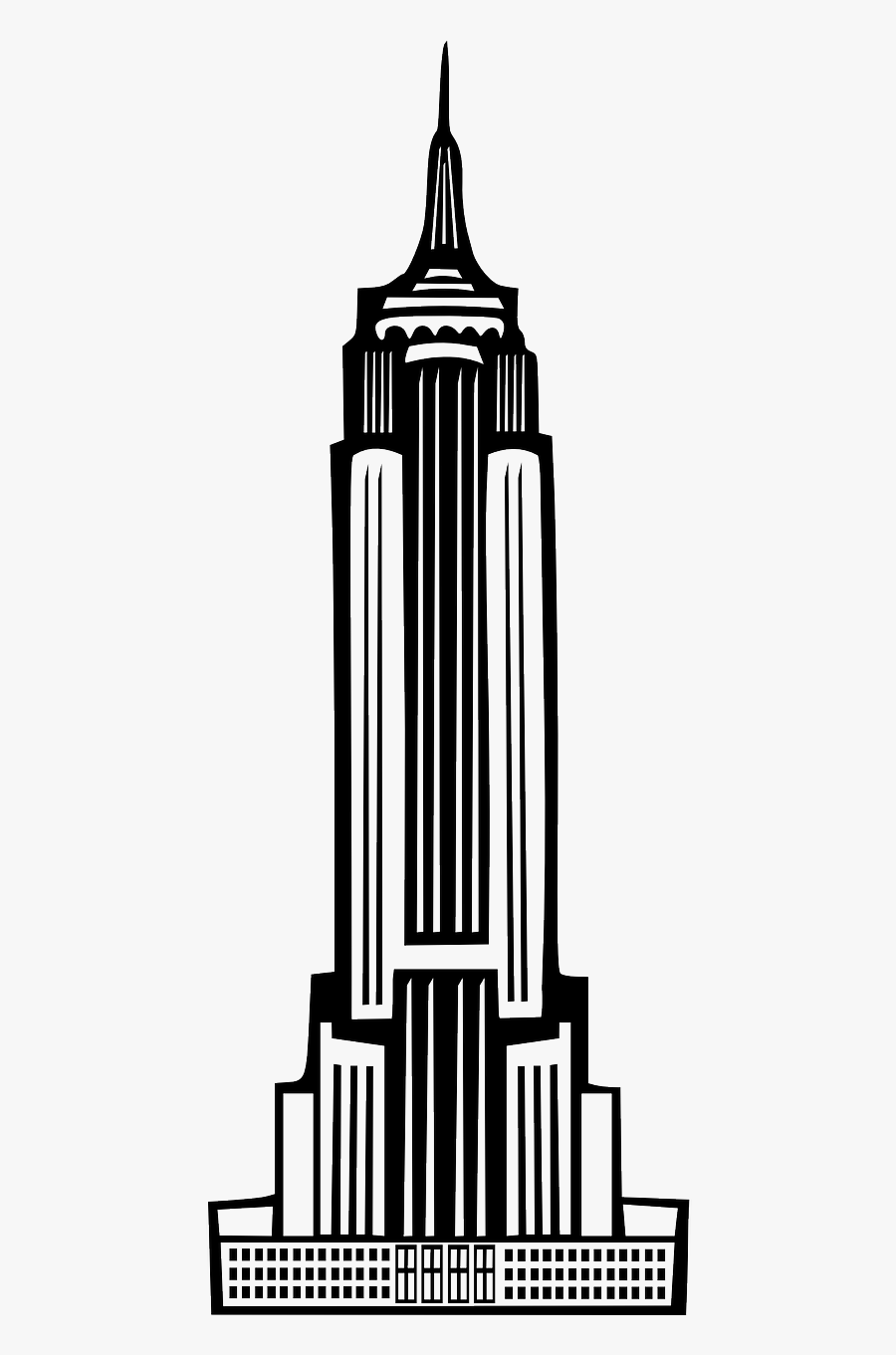 Skyscraper Clip Art - Drawing Empire State Building, Transparent Clipart