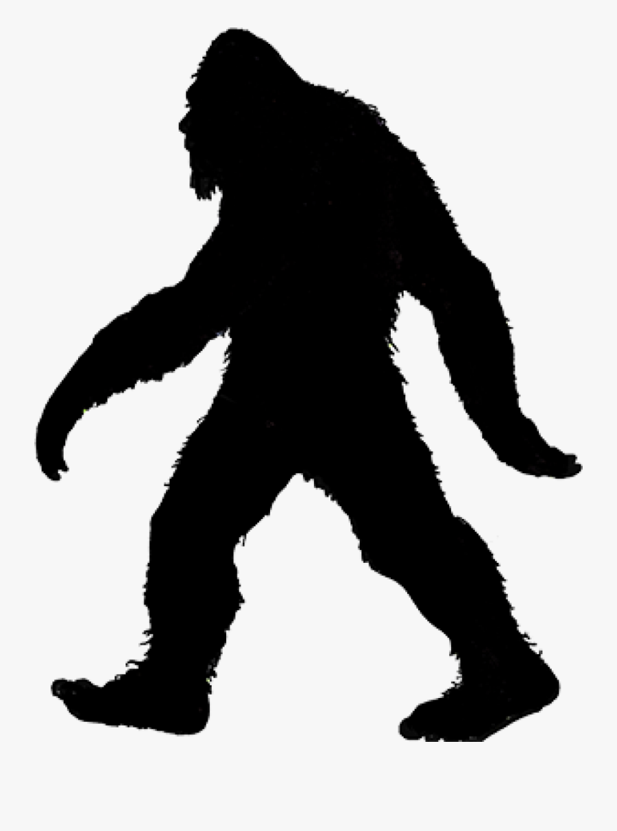 Sasquatch Silhouette, Transparent Clipart