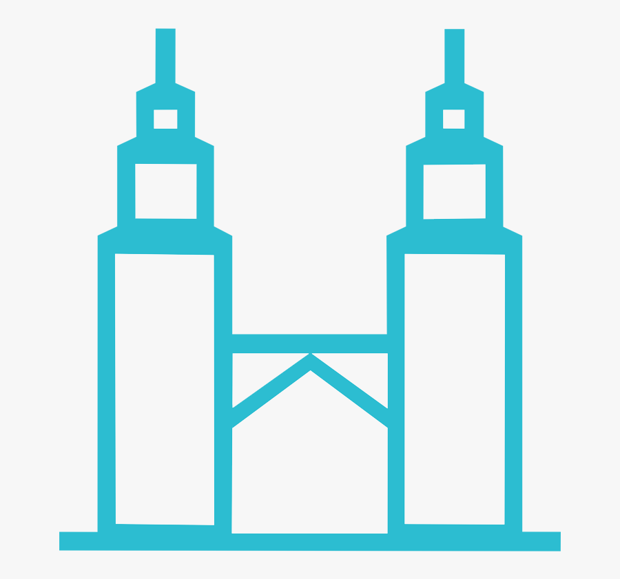 Project Skyscraper - Petronas Twin Tower Icon, Transparent Clipart