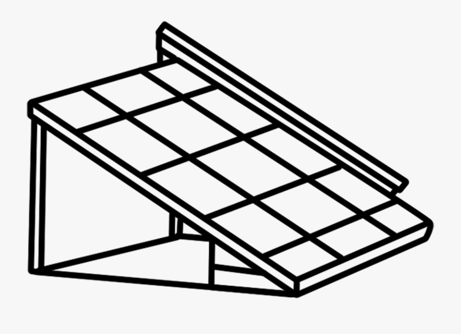 Solar Panel, Energy, Solar Power, Environment, Renewable - Solar Panel Clipart Black And White, Transparent Clipart