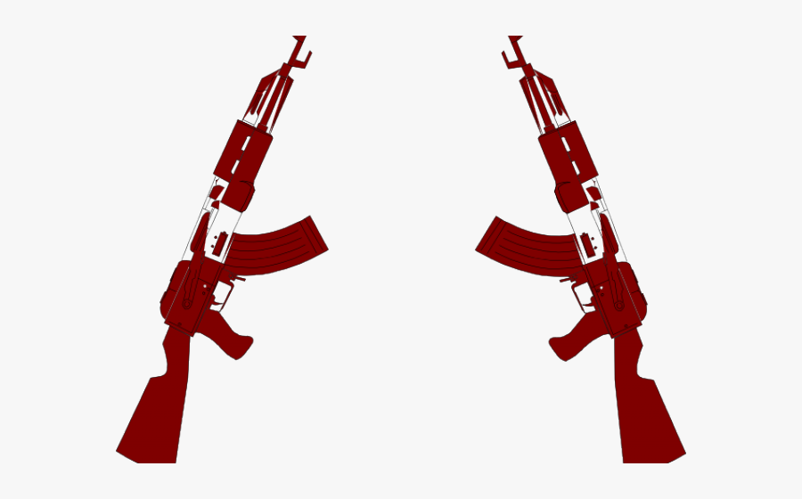 Assault Rifle Clipart Weapon - Crossed Guns Transparent, Transparent Clipart