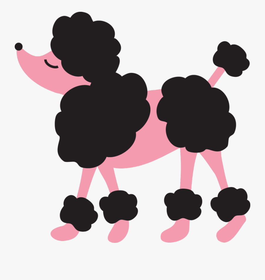 #dog #elegance #cute #pink #black #animal #poodle #pureelegance - Poodle Paris Png, Transparent Clipart