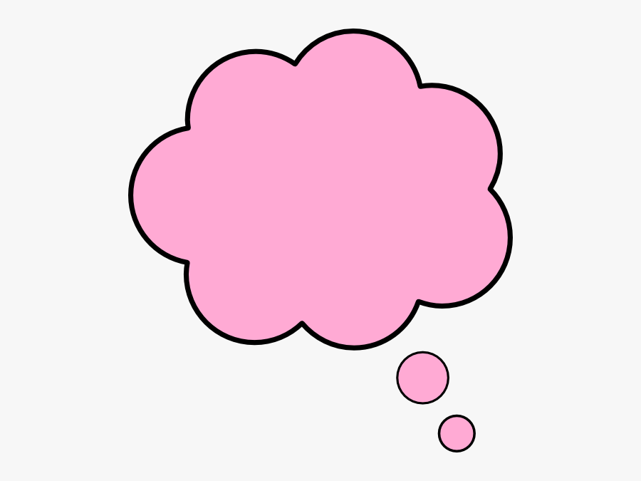 Thought Bubble Pink Clip Art - Pink Speech Bubble Png , Free ...