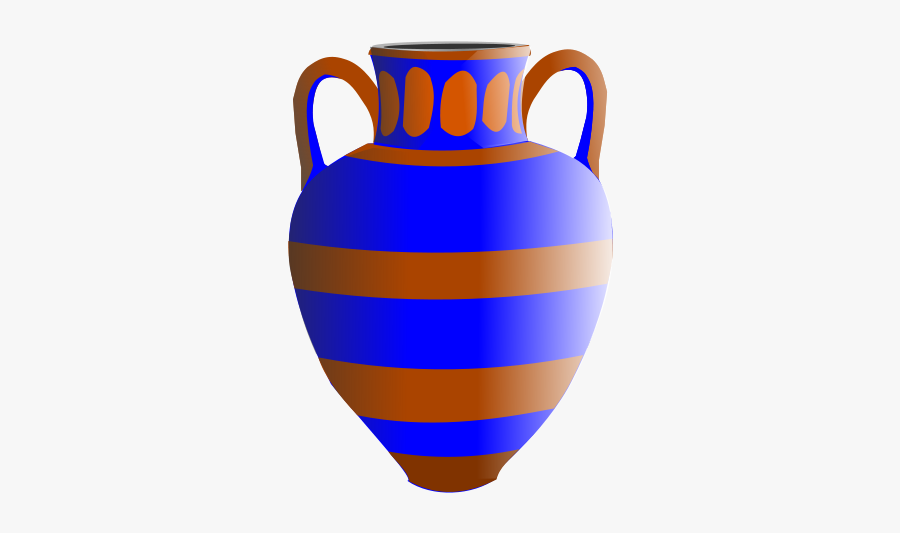 Old Fashioned Vase Blue And Brown - Vase Clipart, Transparent Clipart