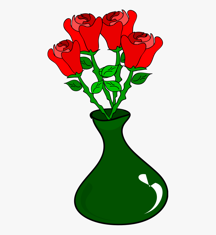 Flower In The Vase Clip Art, Transparent Clipart