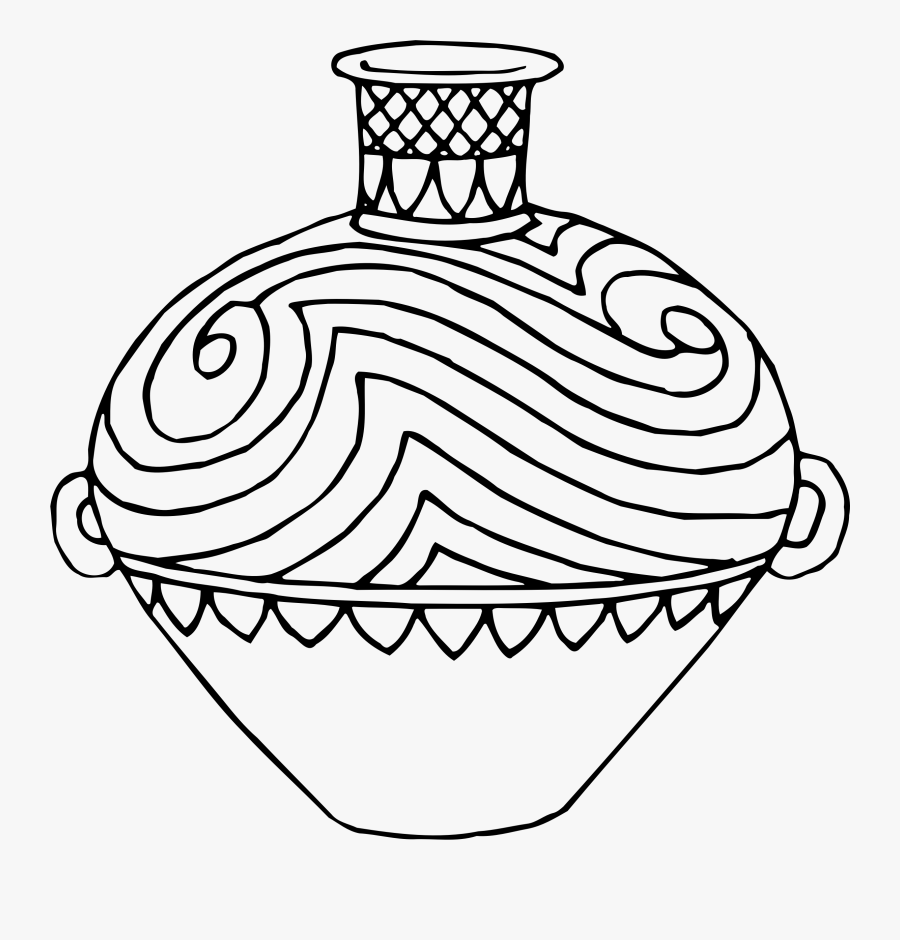 Picture Library Library Clipart Vase Line Big Image - Vase Drawing Png, Transparent Clipart