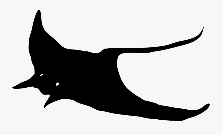 Fish Silhouette Stingray Sting Ray Clip Art- - Sting Ray Clip Art, Transparent Clipart