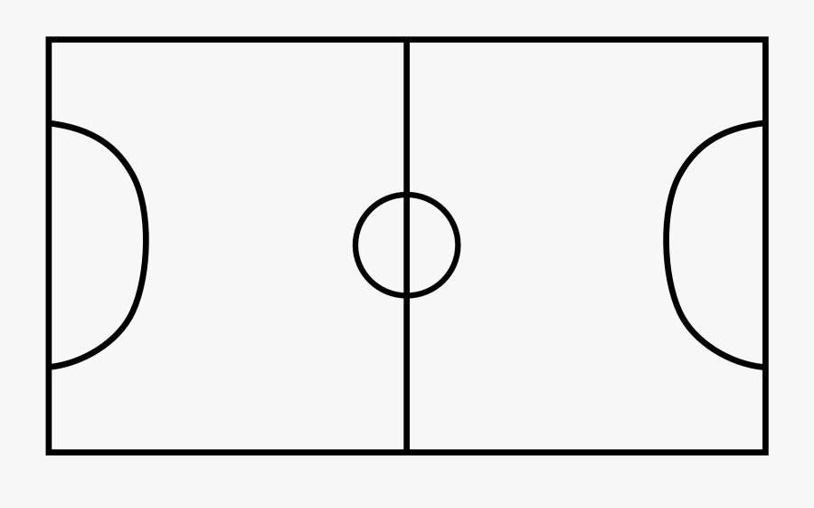 Goal Vector Football Court - Soccer Pitch Black And White, Transparent Clipart