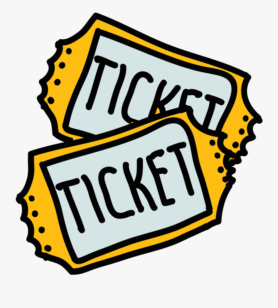 This Is Two Movie Or Concert Tickets Resting On Top - 电影 票 卡通, Transparent Clipart