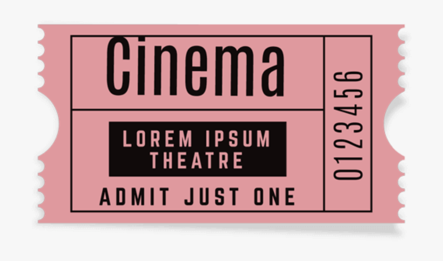 #pink #retro #80s #cinema #movie #ticket #square #tumblr - Clock, Transparent Clipart