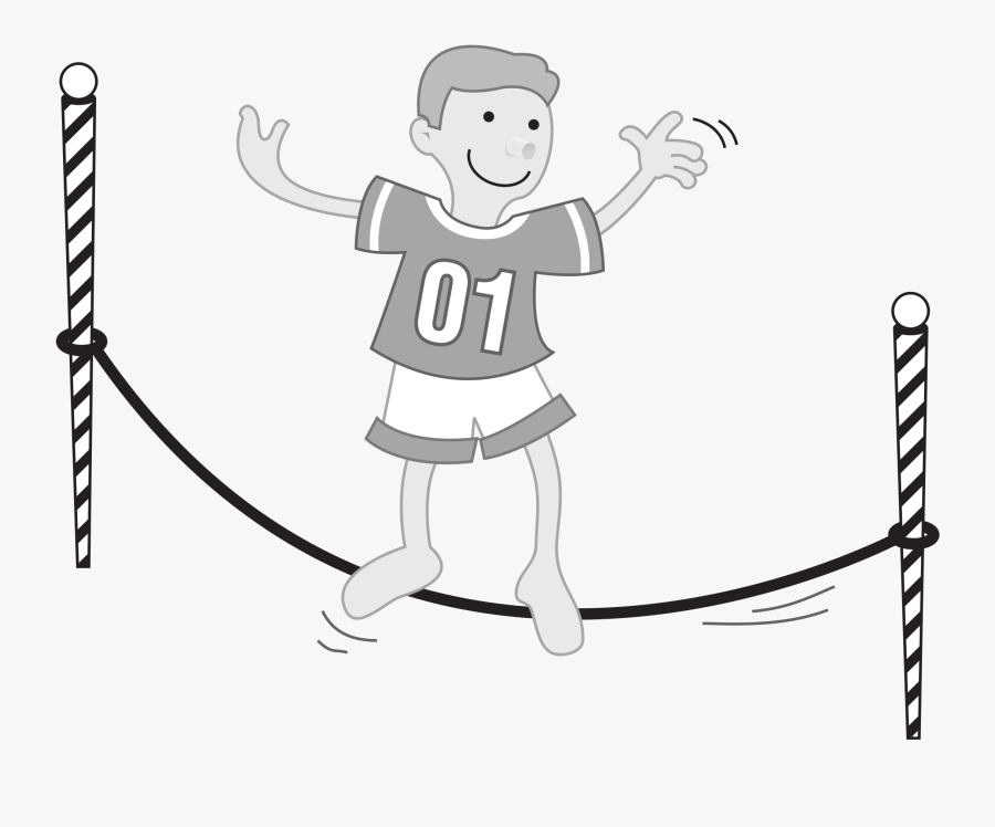 Clip Art Kid On A String - Balancing Clipart Black And White, Transparent Clipart