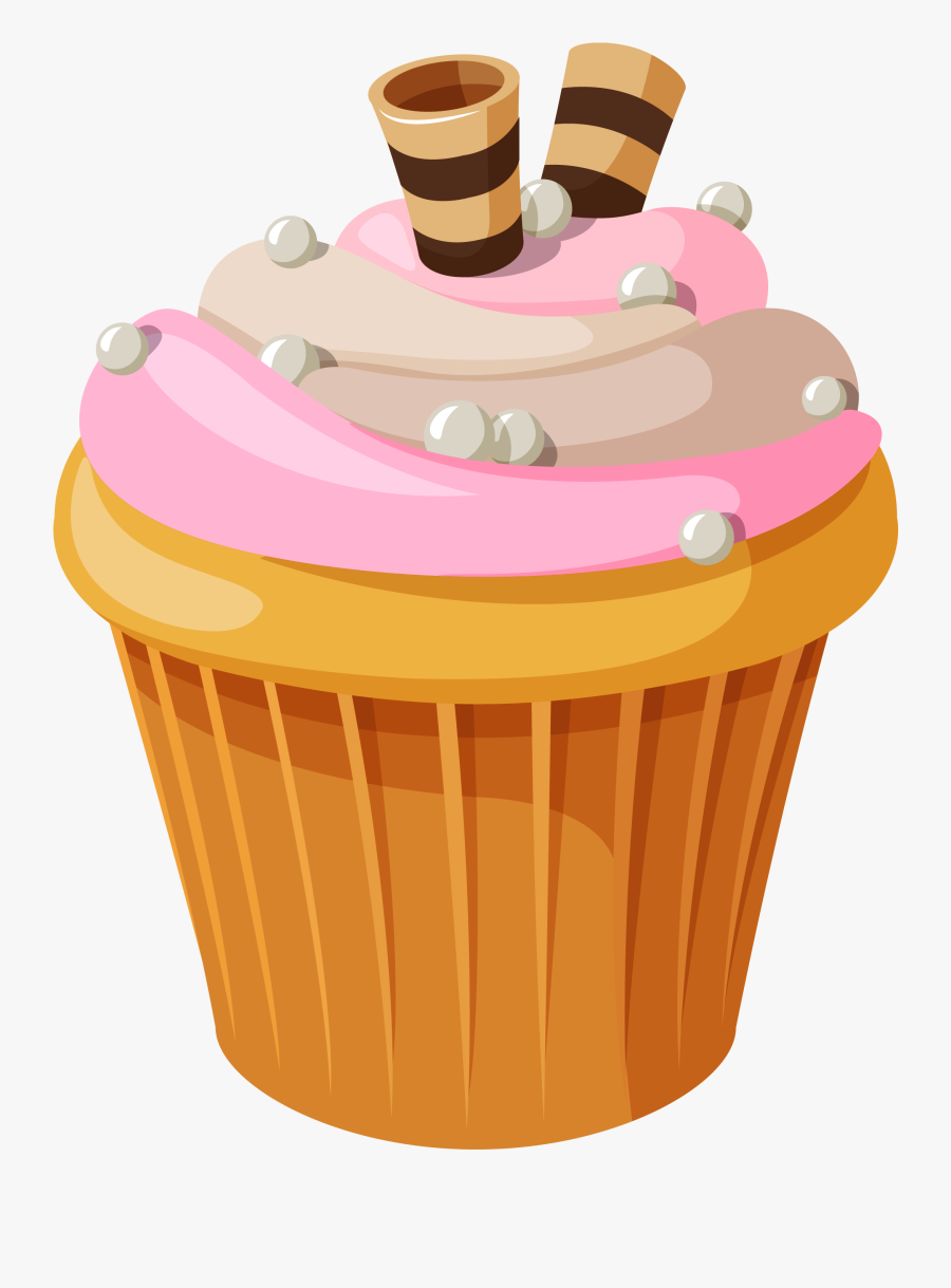 Mini Cake With Pink Cream Png Clipart Picture - Mini Cake Png, Transparent Clipart