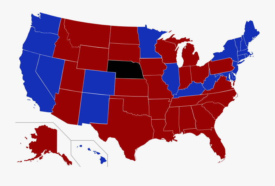 Political Party Strength In U - Us Senate Map 2019, Transparent Clipart