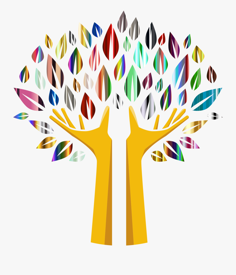 This Free Icons Png Design Of Prismatic Hands Tree - Background Family Reunion Logo, Transparent Clipart
