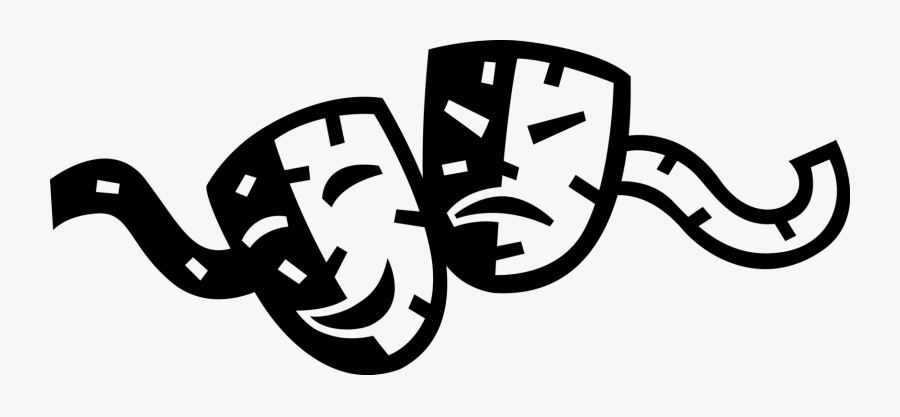 Comedy And Drama Masks, Transparent Clipart