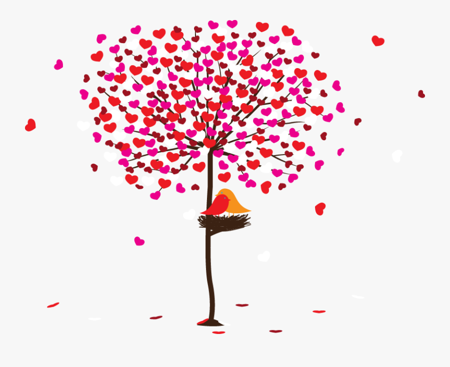 Vector Love Tree Png , Transparent Cartoons - Thiệp Tình Yêu Đẹp, Transparent Clipart