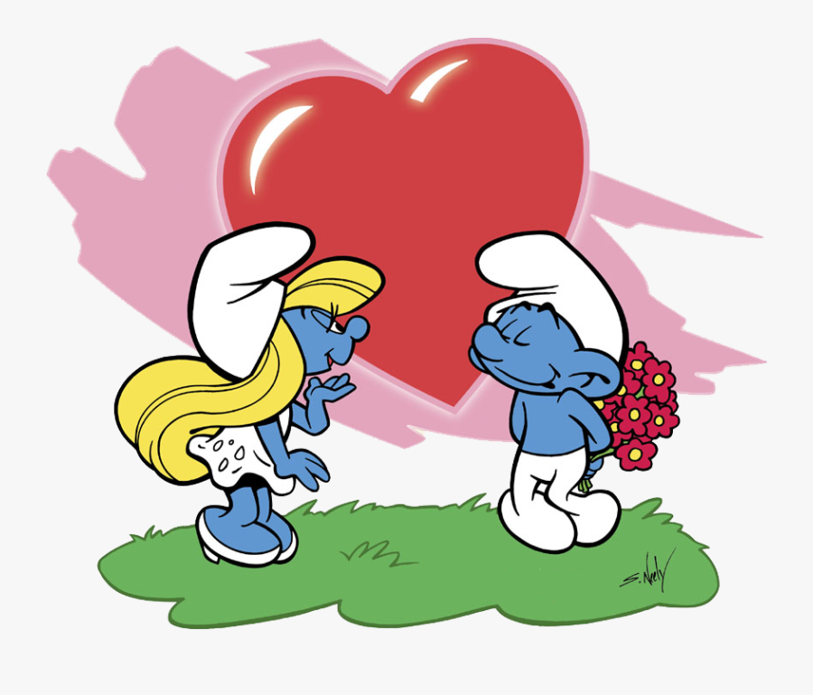 The Drama And Role Play And The Acting Corner - Smurf Love, Transparent Clipart
