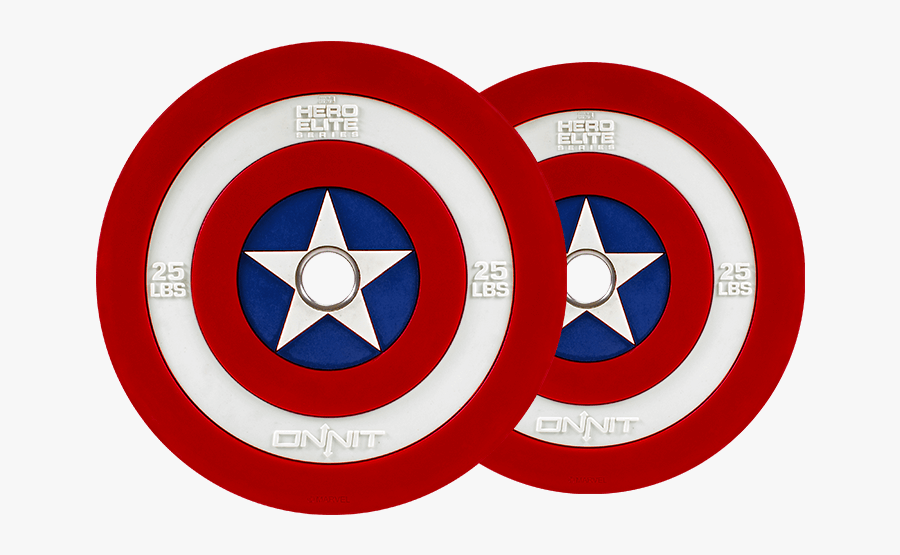 Captain America Shield Barbell Plates - Escudo Capitan America .png, Transparent Clipart