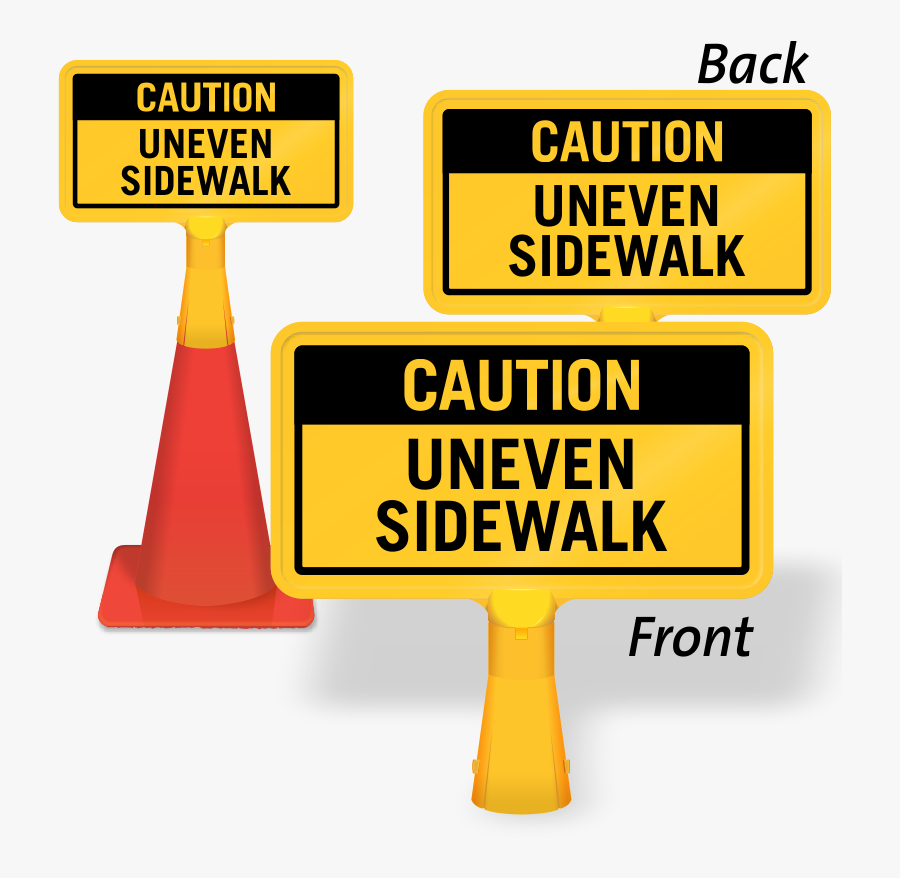 Uneven Sidewalk Sign - Caution Sign Icy Conditions , Free Transparent ...