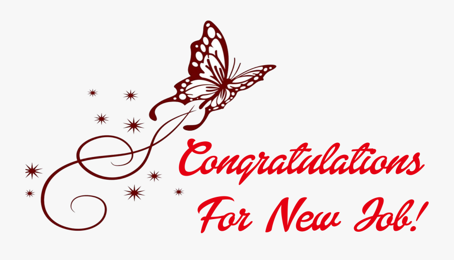 Congratulations For New Job Png Clipart - Brush-footed Butterfly, Transparent Clipart
