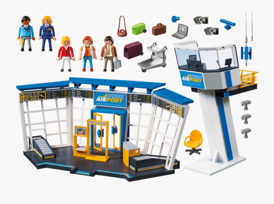 Playmobil Airport With Control Tower - Playmobil Airport Control Tower, Transparent Clipart