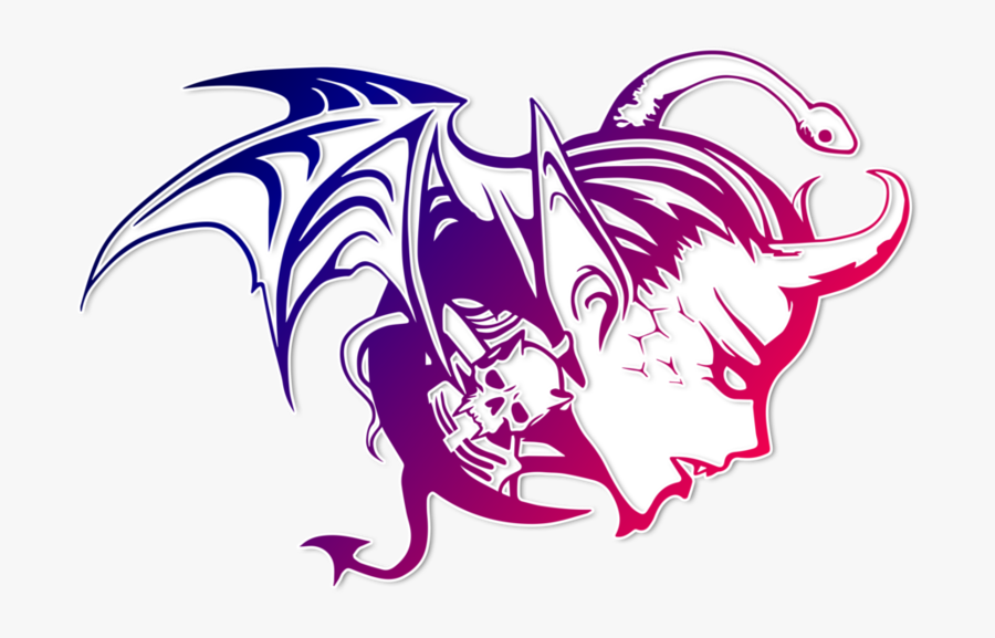 Transparent Angel And Devil On Shoulder Clipart - Devil Tattoo Png, Transparent Clipart