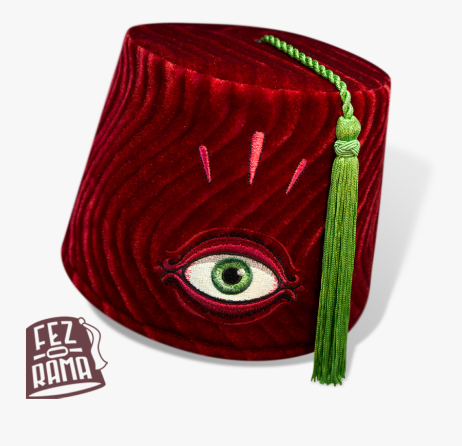 Transparent Tall Top Hat Png - Red Fez With Eye, Transparent Clipart
